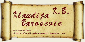 Klaudija Barošević vizit kartica